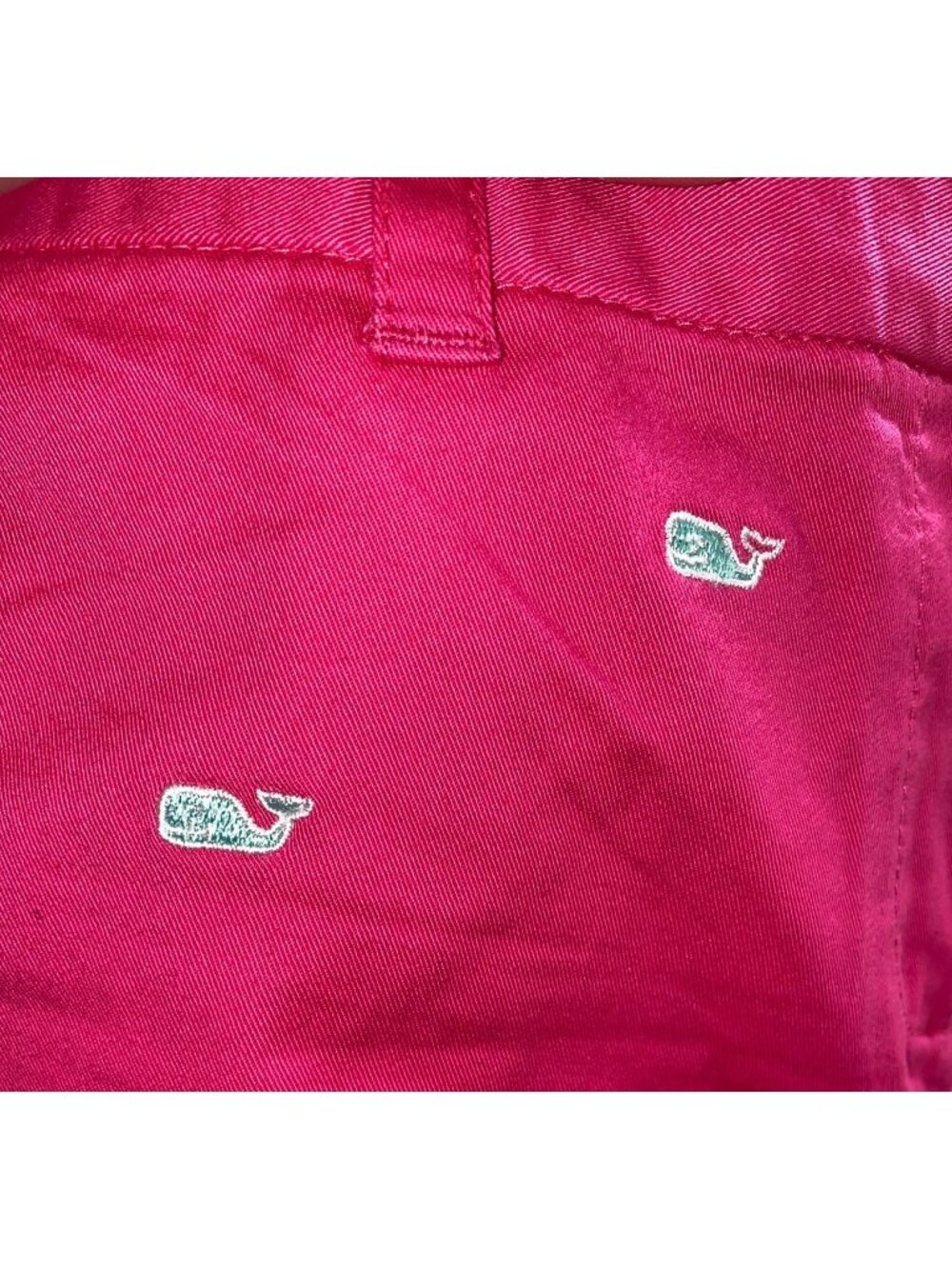 Vineyard Vines women 0 fuchsia pink whale capri pants women EUC embroidered - Picture 5 of 5